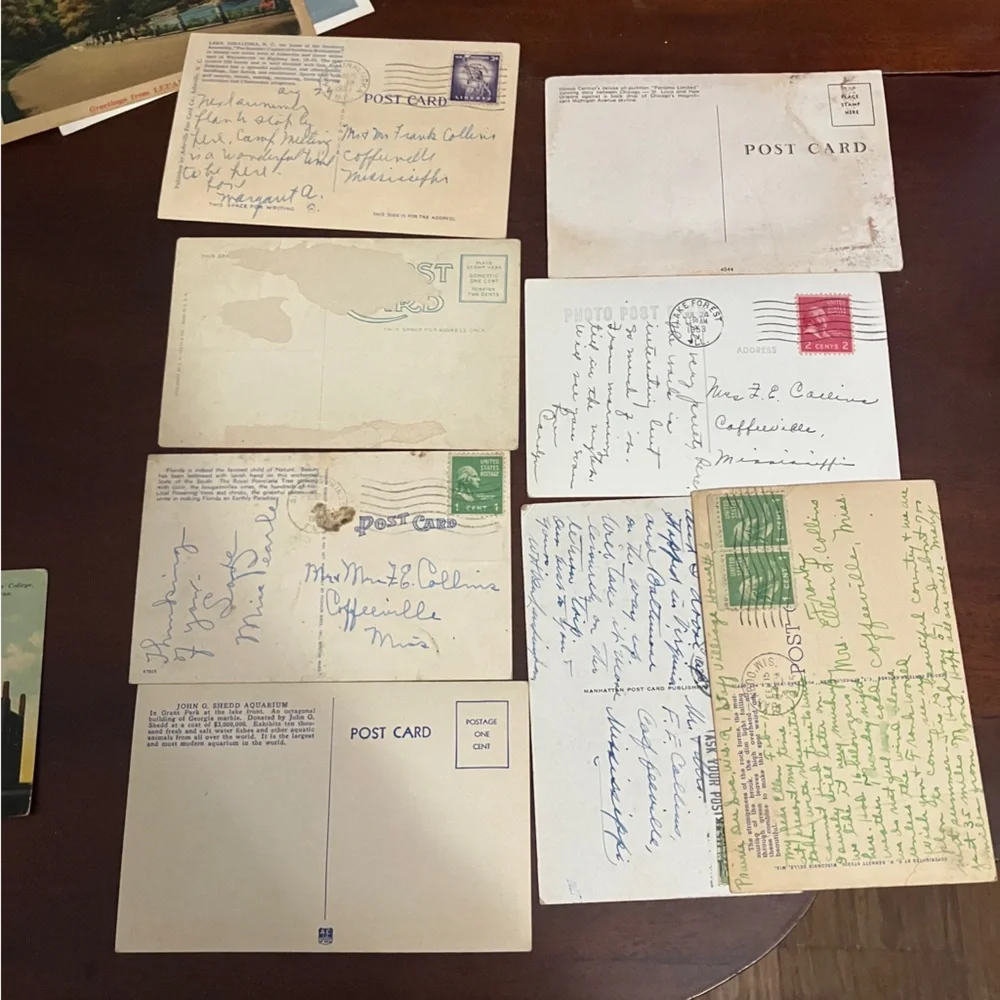 Lot of 20 Vintage / Antique Postcards America, Mexico, & France Scrapbook Crafts